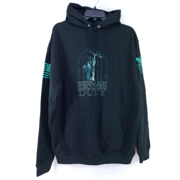 2 We The People Hooded Sweatshirts Mens Size Large Black - Picture 7 of 13